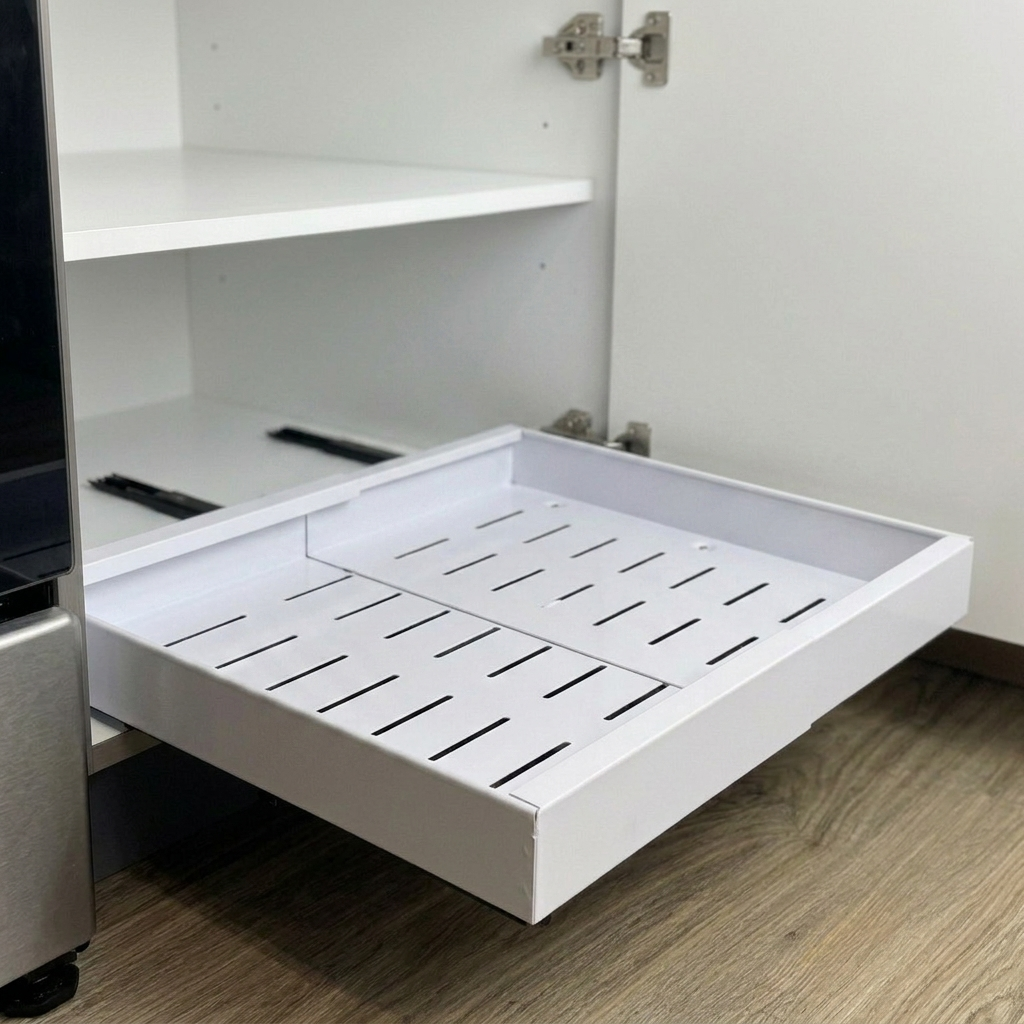 Expandable Pull-Out Cabinet Tray